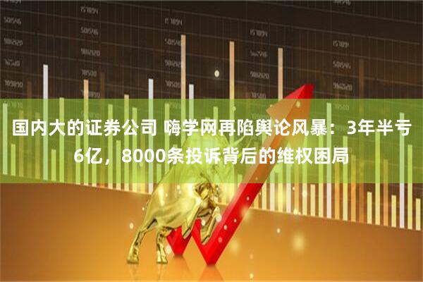 国内大的证券公司 嗨学网再陷舆论风暴：3年半亏6亿，8000条投诉背后的维权困局