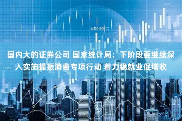 国内大的证券公司 国家统计局：下阶段要继续深入实施提振消费专项行动 着力稳就业促增收